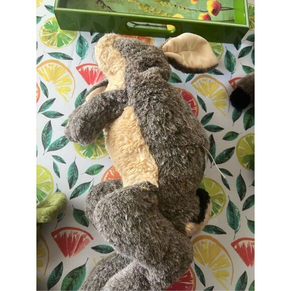 Three vintage plush hand puppets, jack rabbit, raccoon and frog folkmanis, dakin - Picture 13 of 16